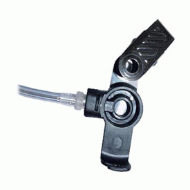 Audio tube clip for headsets and earpieces